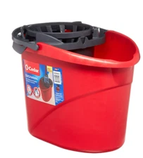 O-Cedar QuickWring Bucket, 2.5 Gallon Mop Bucket with Wringer, Red