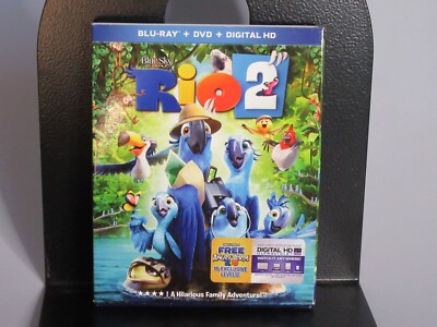 [New] Rio 2 (Blu-ray/DVD, 2014, 2-Disc Set) With Slip Cover region A