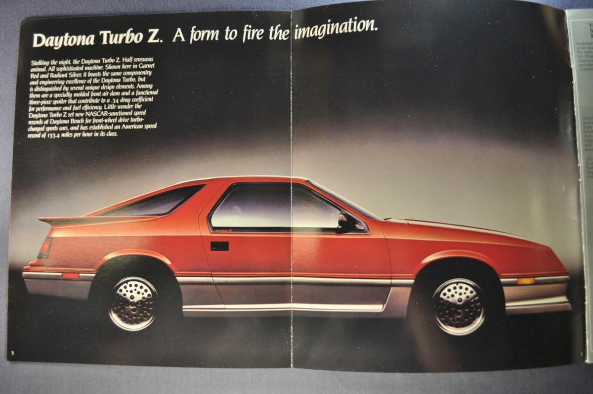 1984 Dodge Daytona Brochure Turbo Z Coupe Mitsubishi Excellent
