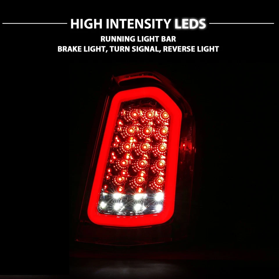 Par de luces traseras LED rojas completas nuevas para Chrysler 300 2011-2014 Foto 4 de 4