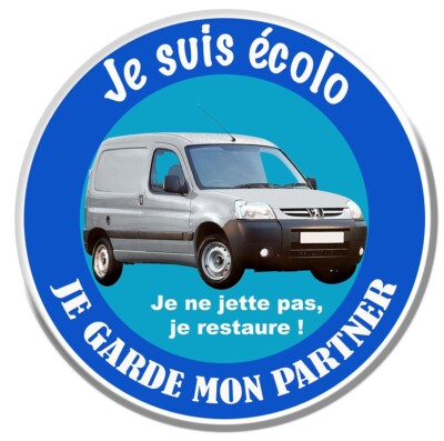STICKER JE SUIS ECO I KEEP MY PARTNER PEUGEOT VAN VAN VAN EZ101