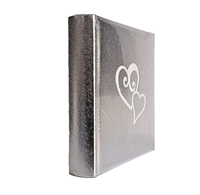 Album Fotografico Amore Copertina Argento 50 Fogli con Velina Formato 25x25 cm - Immagine 2 di 3
