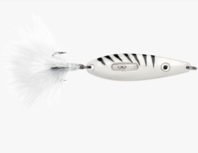VMC Rattling Roach Spoon 3/16 oz - Glow Tiger - 2'' Ice Fishing Lure