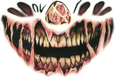 Forum Novelties Zombie Face Temporary Tattoo
