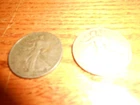 2 Silver Walking Liberty Half Dollars 1943P and 1945S