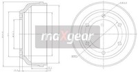 2 X Bremstrommel Maxgear 19-2304 FüR Ford