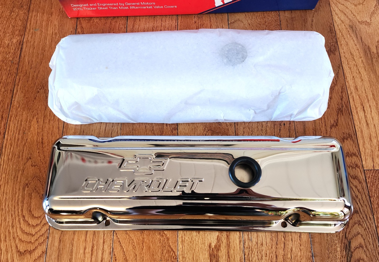 AC DELCO CHEVROLET CHROME VALVE COVERS #141-105 FITS 90 DEGREE V6 - LOW PROFILE