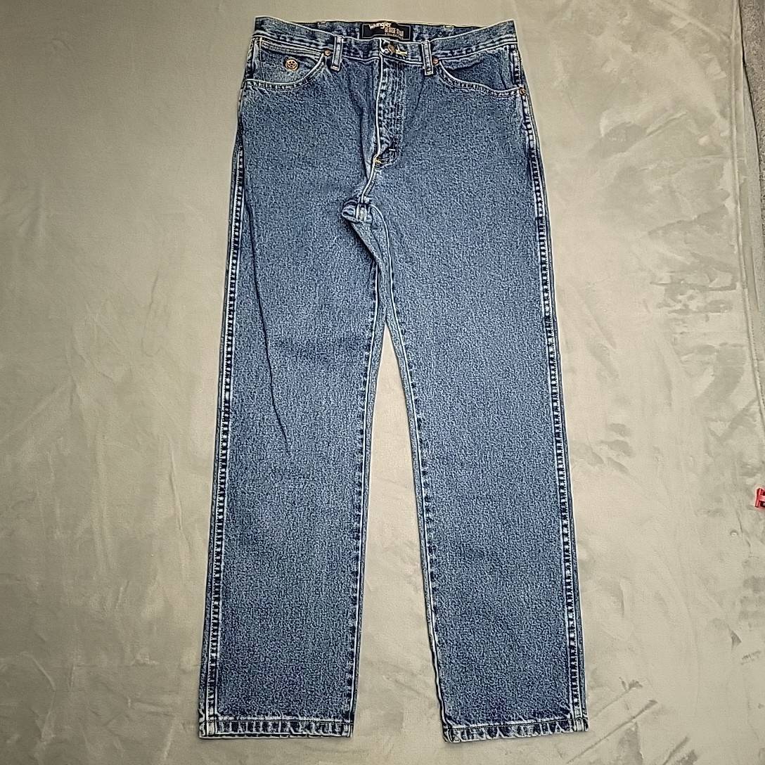 Mens 33x32 Blue Denim George Strait Western Cowboy Ranch Pan