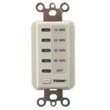 TORK NSI D1060LA DIGITAL WALL TIMER SWITCH, 60-MINUTE, 120V 15A 1000W, LT ALMOND