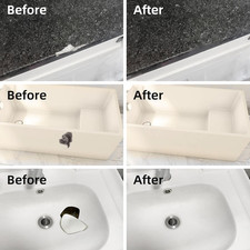Tub and Fiberglass Shower Repair Kit White, 3.7oz Porcelain Tile Repair Kit, ...