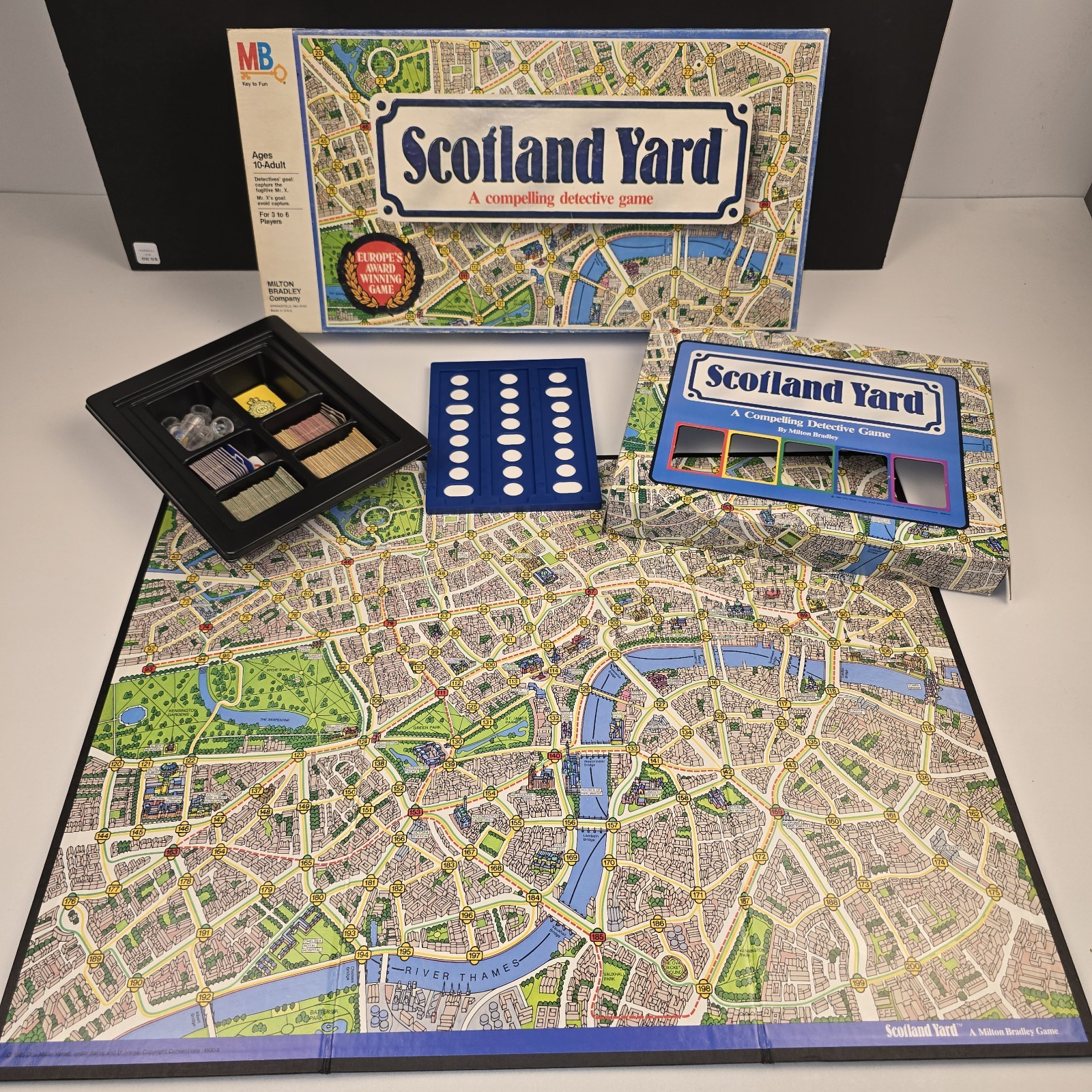 Scotland Yard Vintage 1985 Milton Bradley Board Game INCOMPLETE Parts Only READ