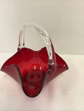 Viking Glass Epic Red Basket 5 Inches