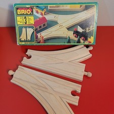 Brio Wooden Railway Train Reversible Switch Tracks 33466 Vintage 1980 With Box 