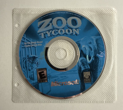 Zoo Tycoon (PC, 2001) Disc 1 Only rated E VERY GOOD 