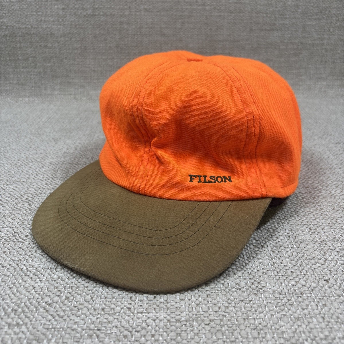 Vintage Filson Large Insulated Blaze Orange Hat Cap With Ear Flaps