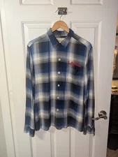 Wacko Maria Japan Guilty Parties Ombre Check LS Men Shirt XL Embroidery On Back!