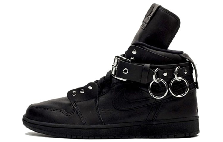 COMME DES GARCONS×NIKE AIR JORDAN1High Size 11 - Comme des Garçons x Air Jordan 1 Retro Strap High Black