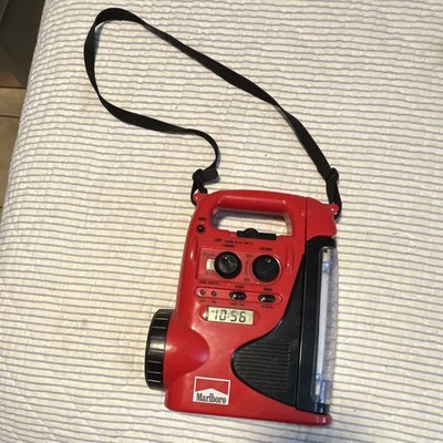 Marlboro Red Collectible Flashlight Radio Multi-Function Combo