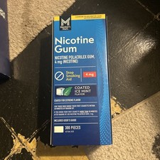 Member  s Mark Nicotine Gum Stop Smoking Aid 4mg Ice Mint-300 Pieces