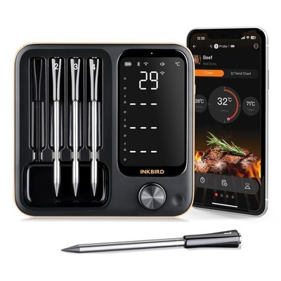 Inkbird INT-14-BW Fleischthermometer kabellos, Smart Grillthermometer WIFI 2.4G