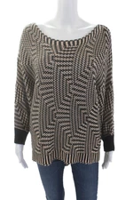 Sioni Womens Striped Dolan Sleeve Pullover Sweater Light Pink Black Size M