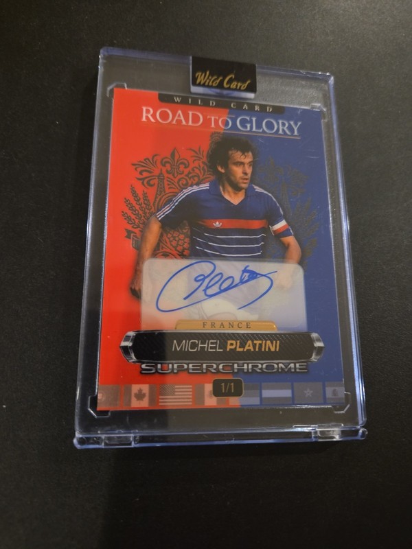 2026 WC Futbol Superchrome Road To Glory Michel Platini 1/1 Auto France Legend