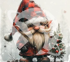 20oz Sublimation Tumbler Christmas Gnome Tree Ready to Press Transfer