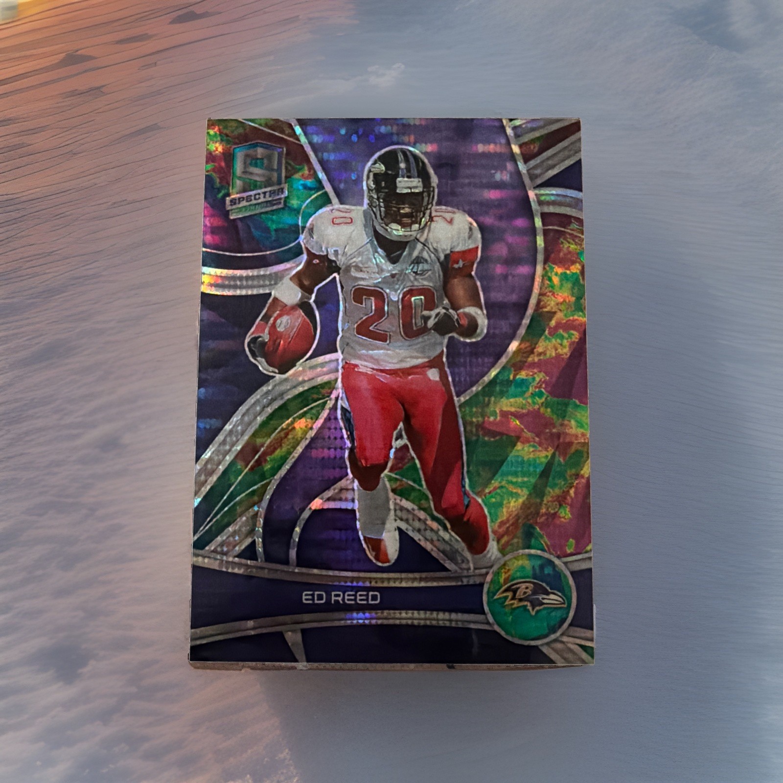 2022 Panini Spectra - Ed Reed #104 Celestial Prizm /99
