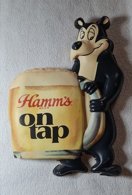 Vintage Rare Hamms Beer On Tap Plastic  Mold With Bear 12''×8'' Pabst Brewing 