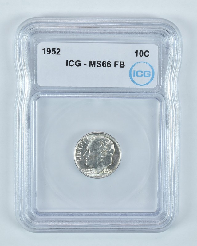 1952 Roosevelt Dime MS66 FB ICG *0643