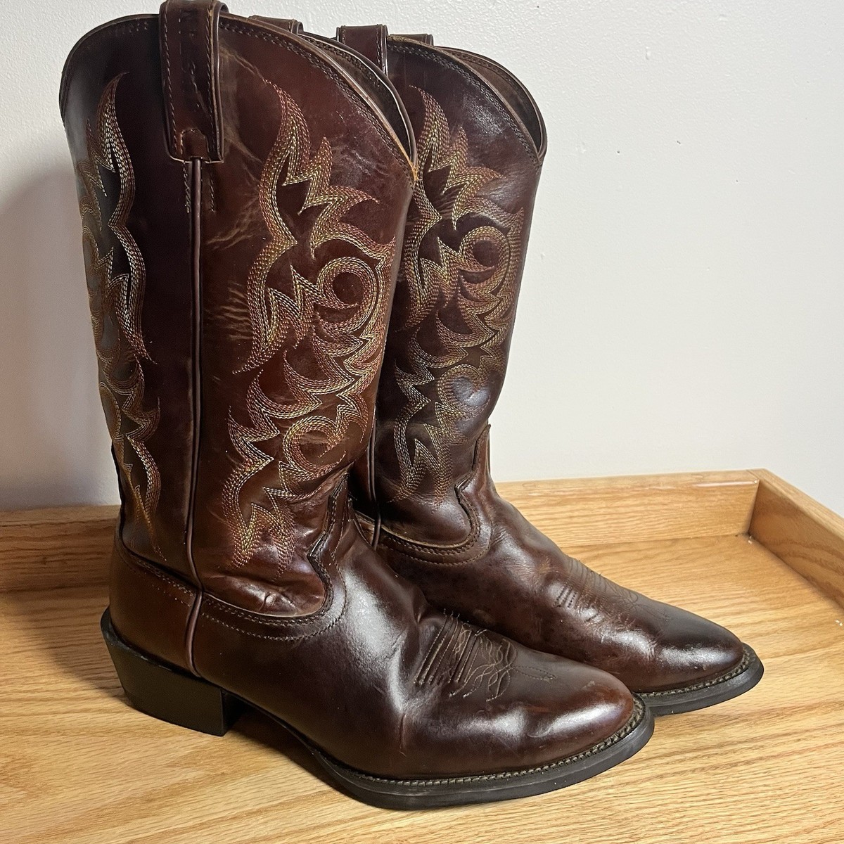 Justin Boots Men\'s Size 13 D Style Number 2551 Brown Western Cowboy Boots Justin Brown Leather Cowboy Boots Mens Size 9 D Style 2551  main image 4