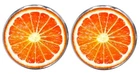 Bassin and Brown Mens Sliced Orange Fruit Cufflinks - Orange