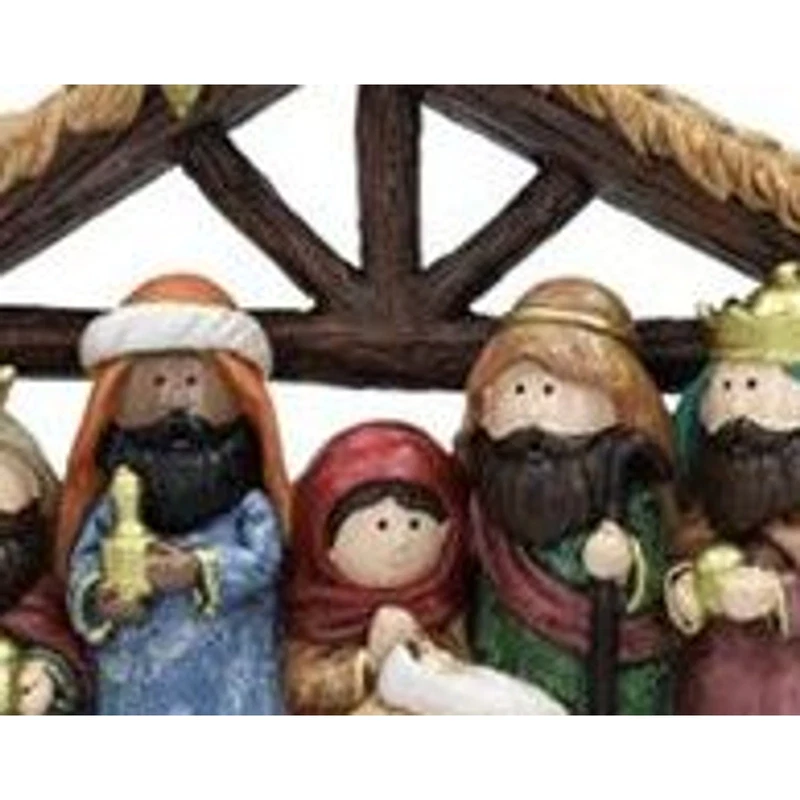 Natività Piccola Presepe in Resina BRANDANI Capanna Sacra Famiglia 21 cm Natale, fotografia 8 di 9