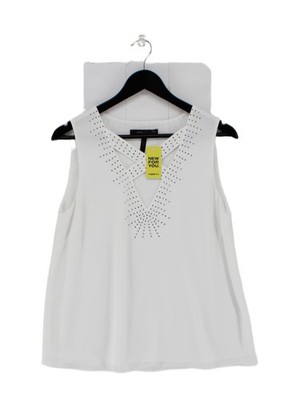 BCBGMAXAZRIA Damen Top S weiß 100% andere ärmellos V-Ausschnitt Basic