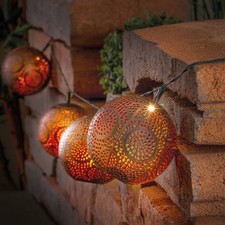 LED Solar Kugel Party Lichterkette Garten Leu...