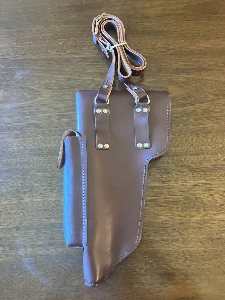 Leather Shoulder Holster Polish PM-63 RAK Pioneer Arms Submachine Vintage Nice - Image 2 of 4