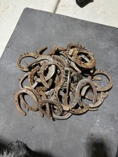 50 Used Steel Horseshoes - Rusty w/nails, various shapes and sizes