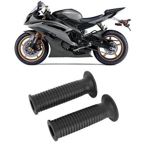 ༝1 Pair 25/28mm 1in Black Motorcycle Handlebar Grip Handle Bar Cover Accessory - Photo 5/9