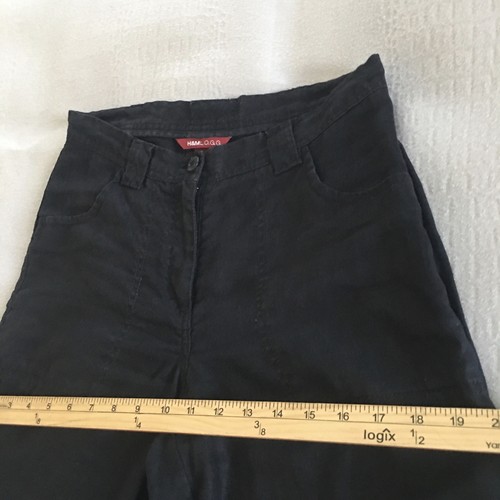 H&M LOGG Linen Pants Wide Legs Womens Size Size 4 Waist 28”x30” Boho - Picture 9 of 13