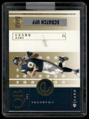 2001 Upper Deck #E-DB Drew Brees e-Cards