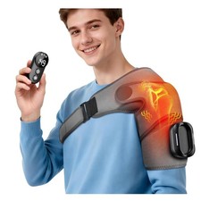 Cordless Shoulder Heating Pad with Massage Detachable Remote Control 5 Heating L