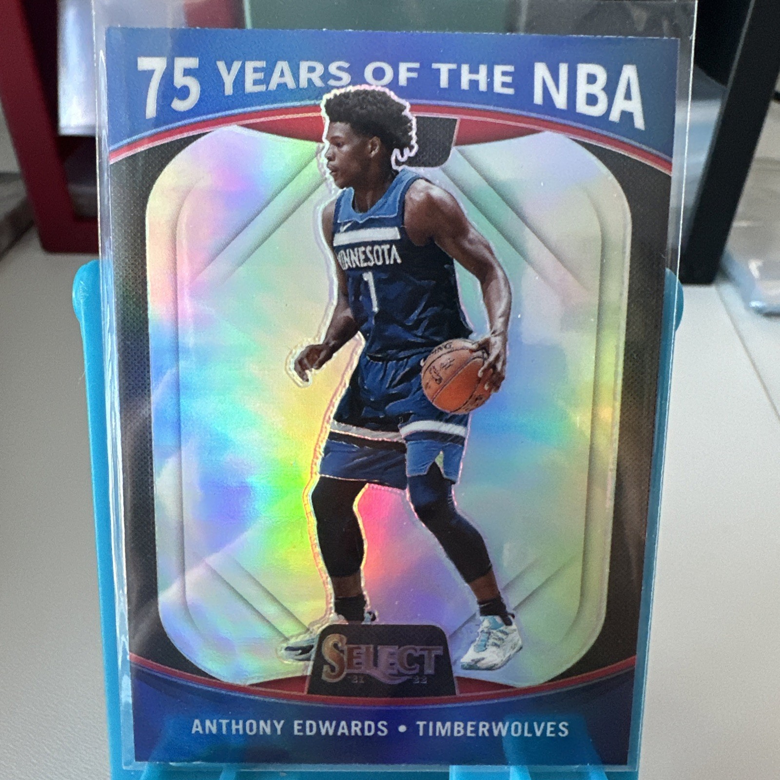 2021-22 Panini Select 75 Years of the NBA #59 Anthony Edwards Timberwolves
