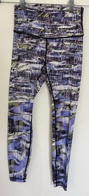 Lululemon Wunder Under HR *Engineered 28'' Ultra Vision White Black Size 4 EUC