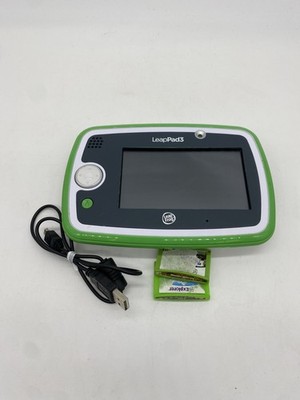 Leap Frog LeapPad3 Leap Pad 3 Explorer Learning System Green With 2 Games Tested
