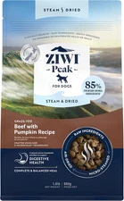 Peak Steam & Dried Dog Food - Grass-Fed Beef W/Pumpkin - High Protein, Low Carb,