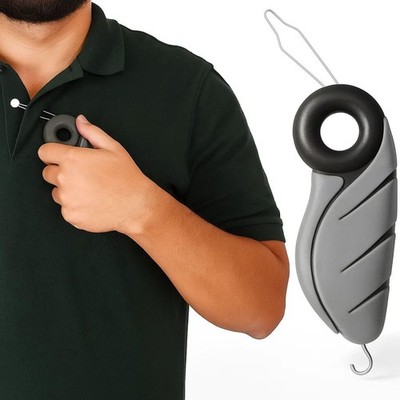 Vive Button Hook with Finger Hole - Zipper Gripper 1 Count (Pack of 1), Black 