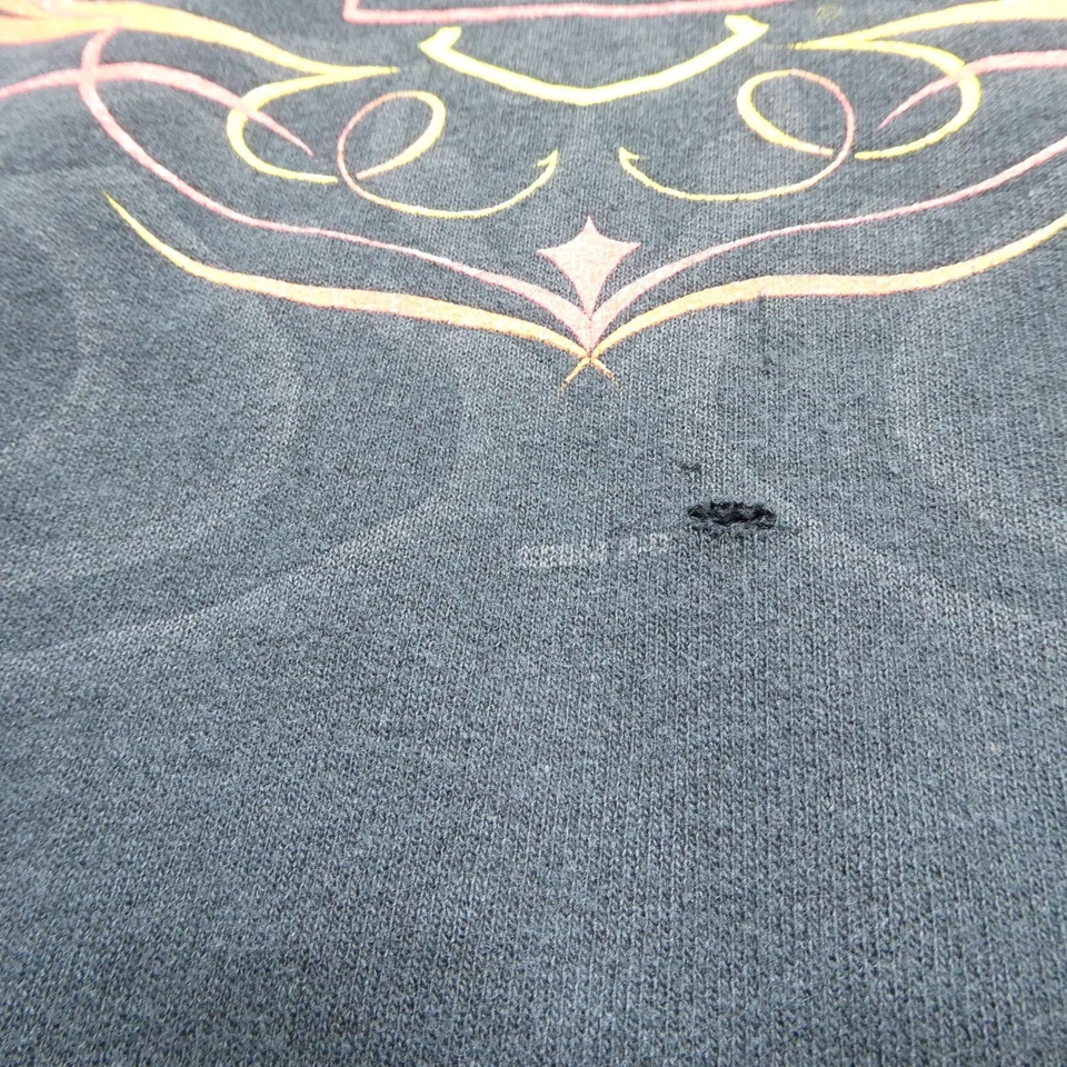 Sudadera Harley Davidson DE COLECCIÓN Para Hombre Pequeña Negra Gráfica Llama Cuello Redondo Foto 3 de 4