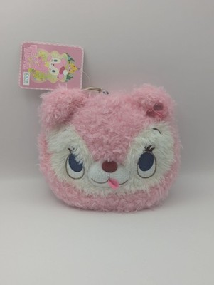 Japan D.C.T. Pero Bear Plush Pouch Retractable Pass Card Case Keychain Bag Charm