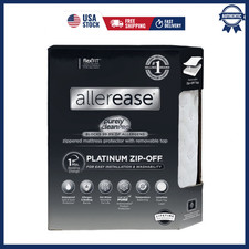 AllerEase Platinum Full Mattress Protector Waterproof Zip-Off Allergen Cover