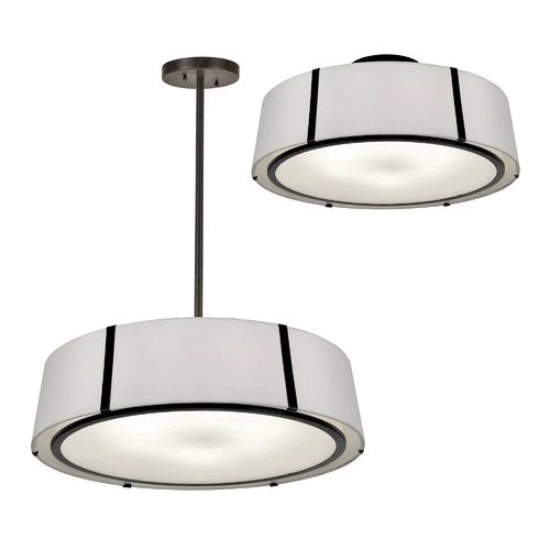 Crystorama Fulton 24" Wide Matte Black Drum Ceiling Light - Picture 6 of 8